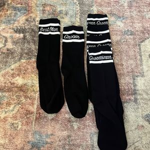 NEW Bridal party groom, 4 groomsmen,and best man socks